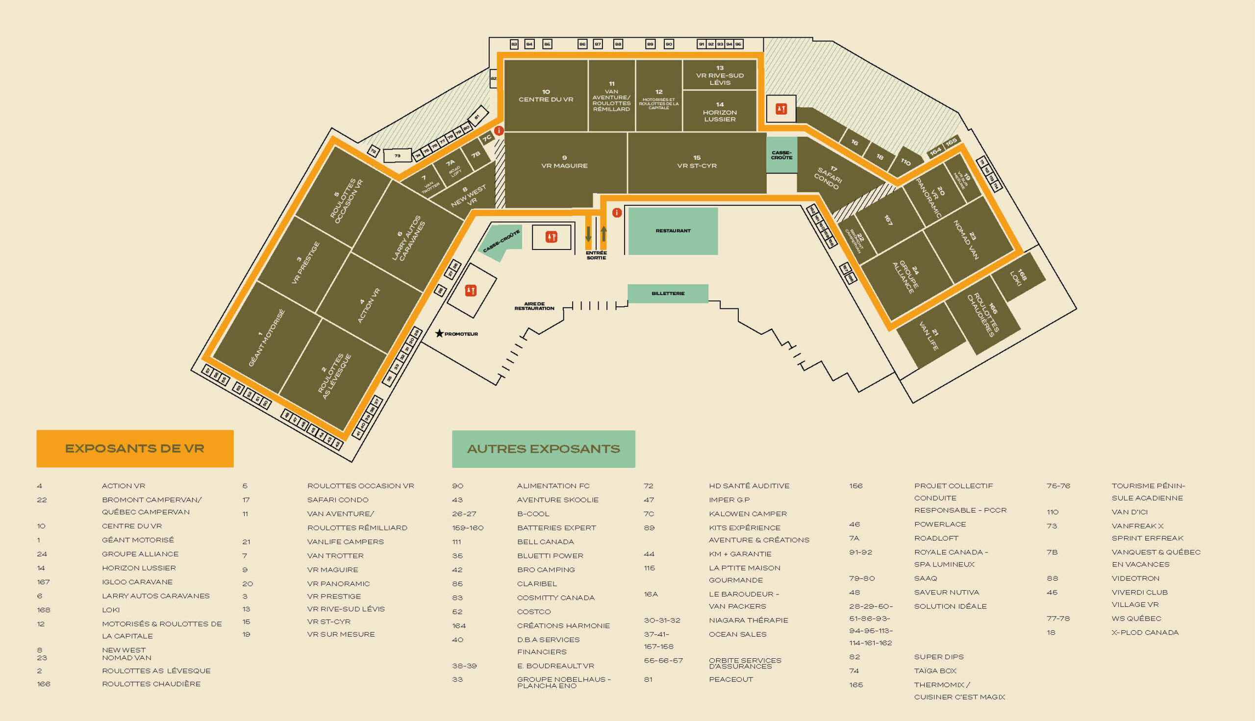 Plan officiel de la Foire du VR au Centre de foires d'ExpoCité